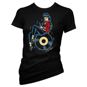 Lucky Hellcat Rock & Roll Gangster Ladies Tee