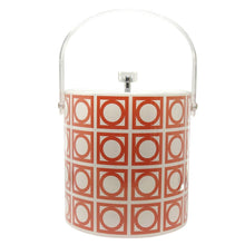 Load image into Gallery viewer, Mid Century Breeze Block Design Ice Bucket Orange
