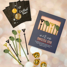 Load image into Gallery viewer, Martini &amp; Olive Swizzle Stix
