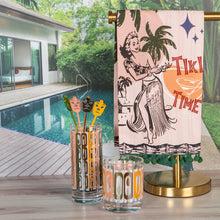 Load image into Gallery viewer, Mid Century Tiki Style Collins Highball Cocktail Glass
