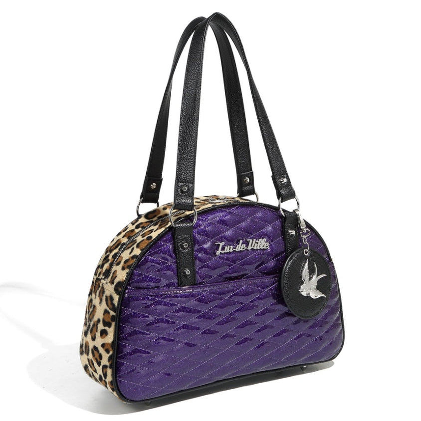 Lux De Ville Poisonous Purple Love Bird Handbag