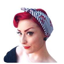 Load image into Gallery viewer, Inkabilly Anchors &amp; Stripes Bandana
