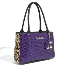 Load image into Gallery viewer, Lux De Ville Poisonous Purple Wild Cherry Handbag
