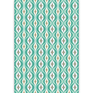 Mid Century Diamond Wave Gift Wrapping Paper