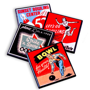 Sunset Bowling Center Vintage Coaster