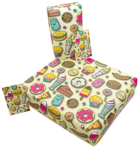 Sweet Eats Gift Wrapping Paper & Tag