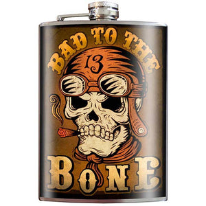 Bad To The Bone Hip Flask