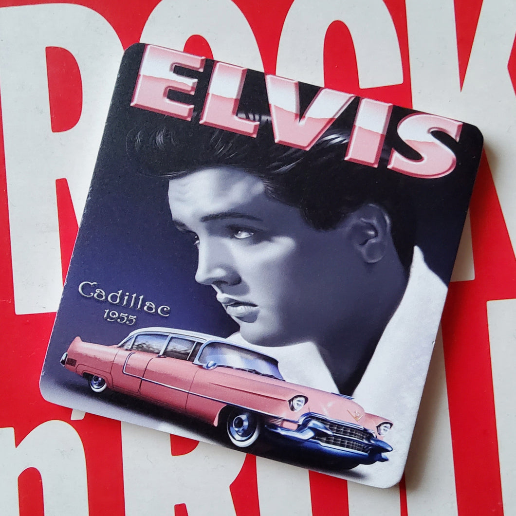 Elvis Pink Cadillac Coaster