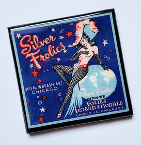 Silver Frolics Burlesque Coaster