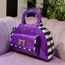 Load image into Gallery viewer, Astro Bettie Starlite Violet &amp; Checkerboard Handbag
