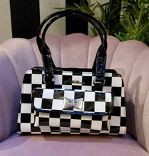 Load image into Gallery viewer, Astro Bettie Cosmo Checkerboard Handbag

