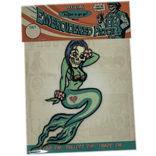 Load image into Gallery viewer, Skeleton Mermaid Large Embroidered Patch
