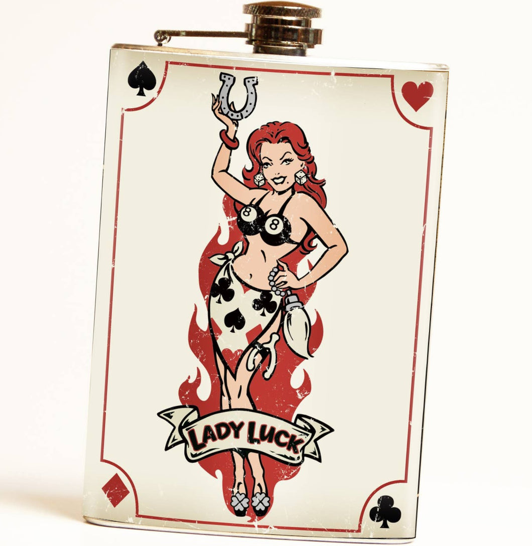 Lady Luck Hip Flask