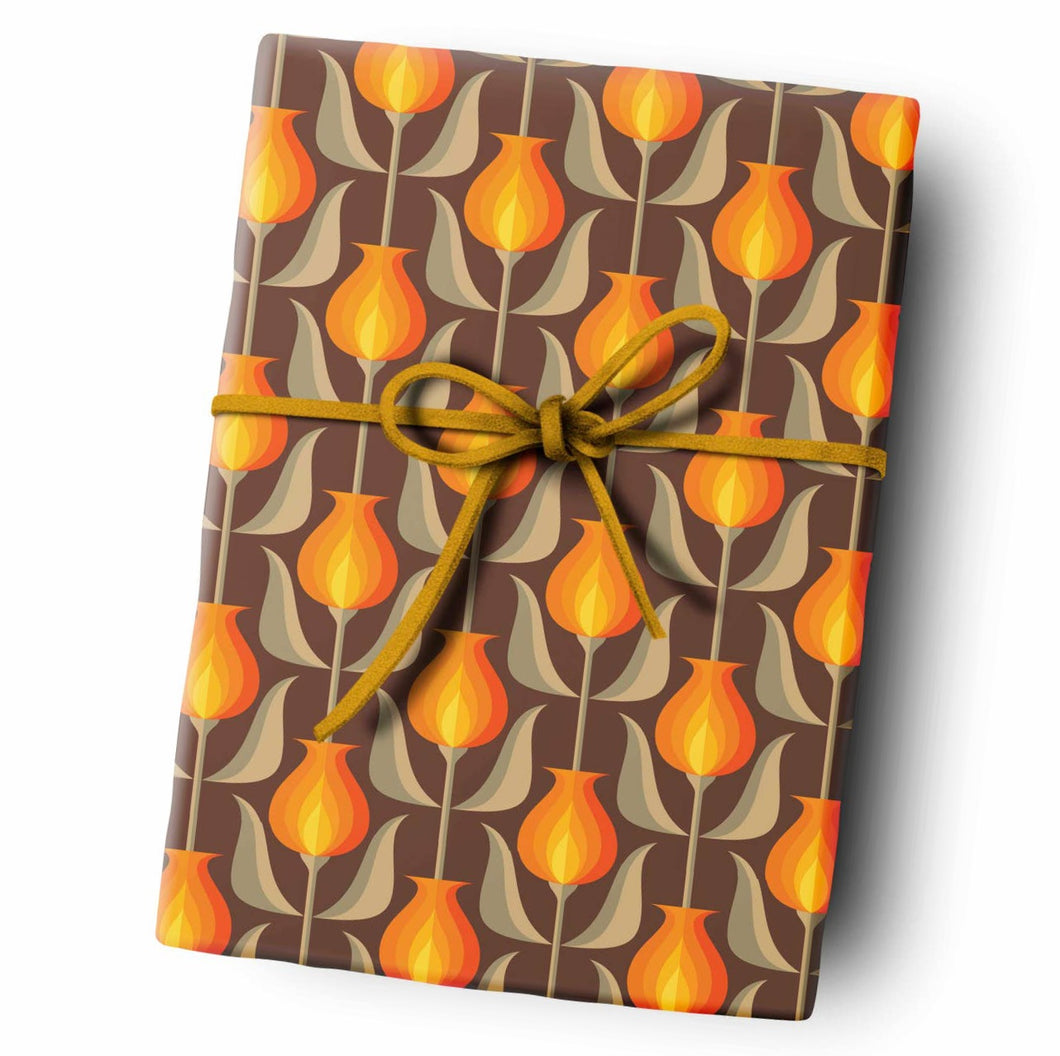 Mid Century Tulip Gift Wrapping Paper