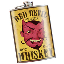 Load image into Gallery viewer, Red Devil Whisky Hip Flask
