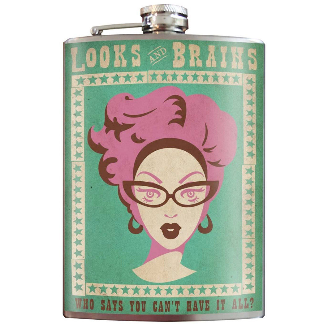Looks & Brains Hip Flask