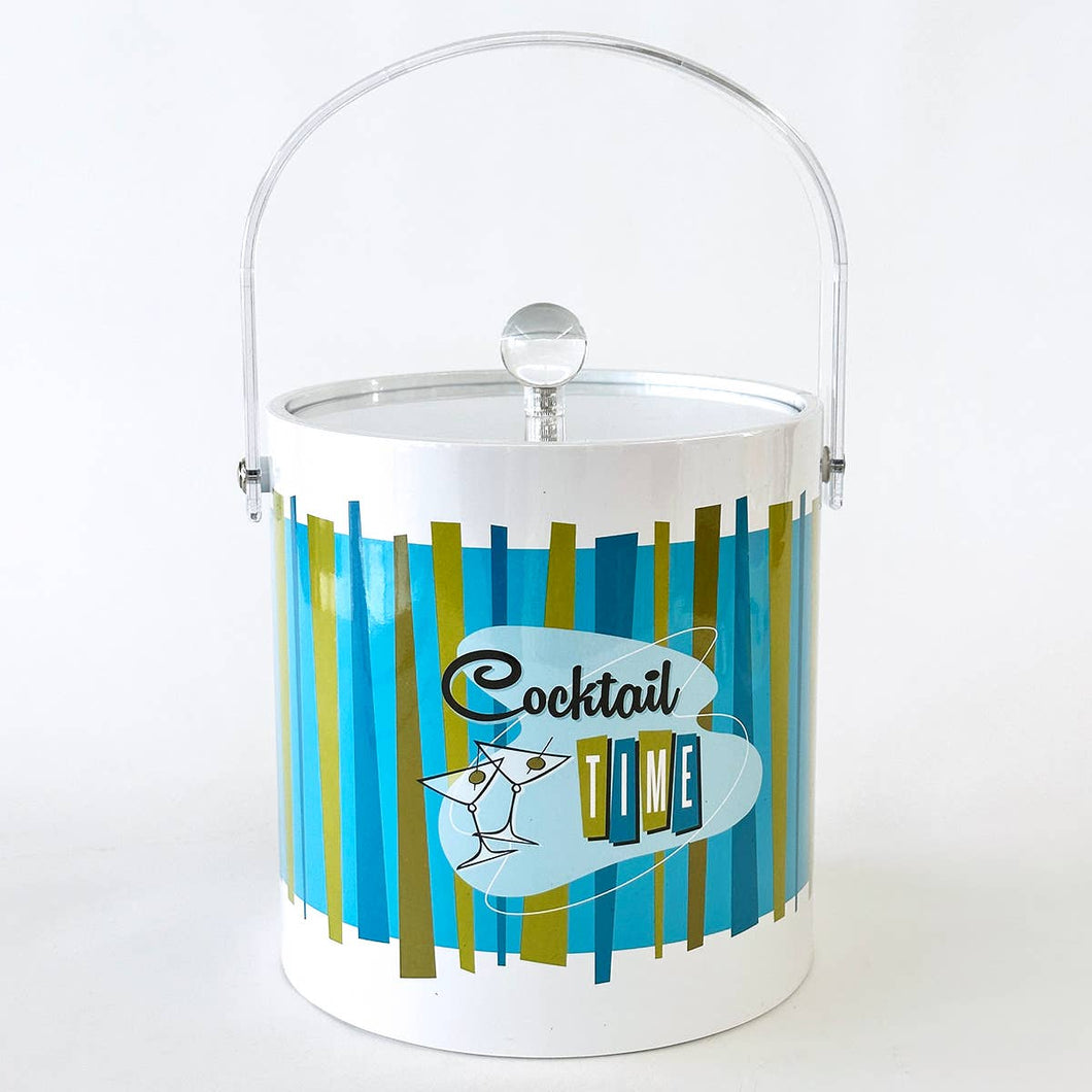 Cocktail Time Mid Century Design Ice Bucket