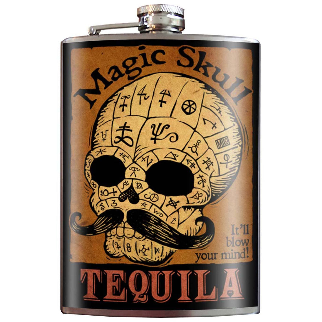 Magic Skull Tequila Hip Flask