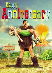 Caveman Anniversary Greetings Card