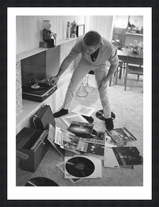 Steve McQueen Records 30x40 Unframed Art Print