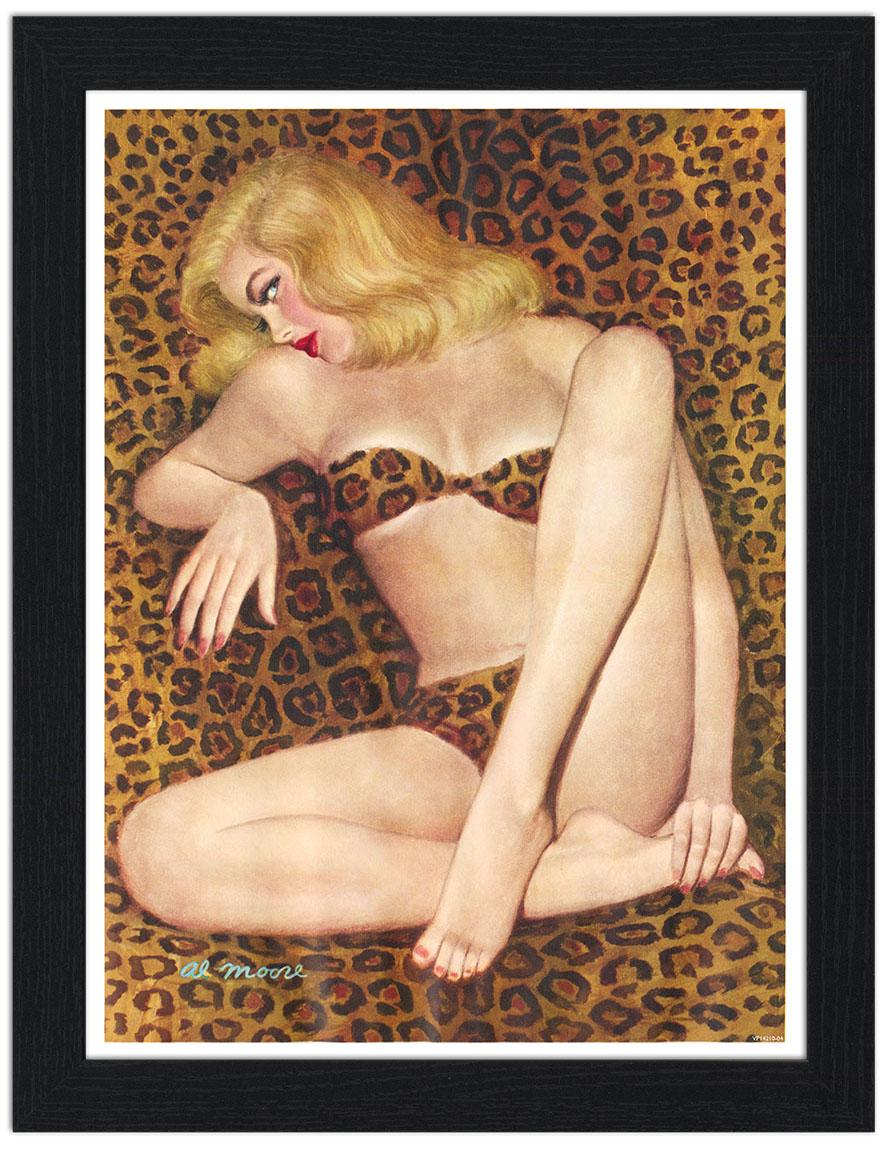 Leopard Print Pin Up 30x40 Unframed Art Print