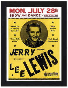 Jerry Lee Lewis Concert Poster 30x40 Unframed Art Print