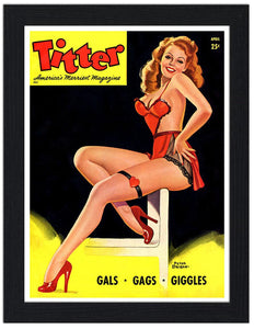 Titter Pin Up Magazine Cover 30x40 Unframed Art Print