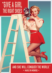 Give A Girl The Right Shoes Greetings Card