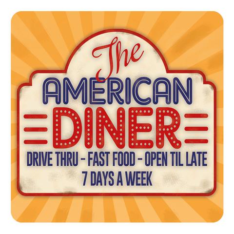American Diner Coaster