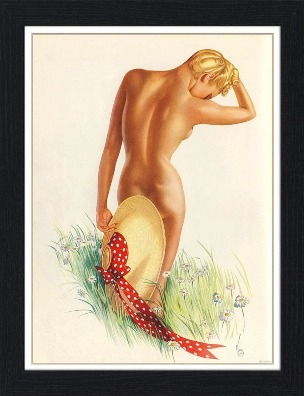 Nude With Hat 30x40 Unframed Art Print