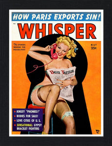 Whisper Pin Up Girl Magazine Cover 30x40 Unframed Art Print