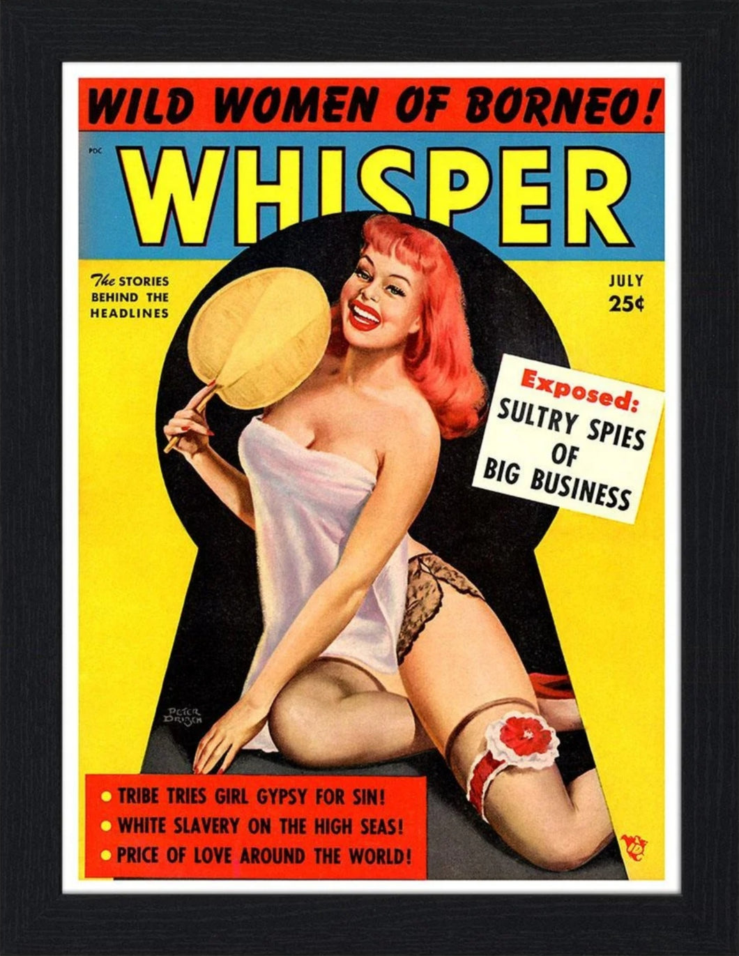 Whisper Pin Up Girl Magazine Cover 30x40 Unframed Art Print