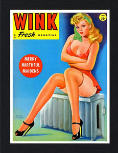 Wink Pin Up Magazine Cover 30x40 Unframed Art Print