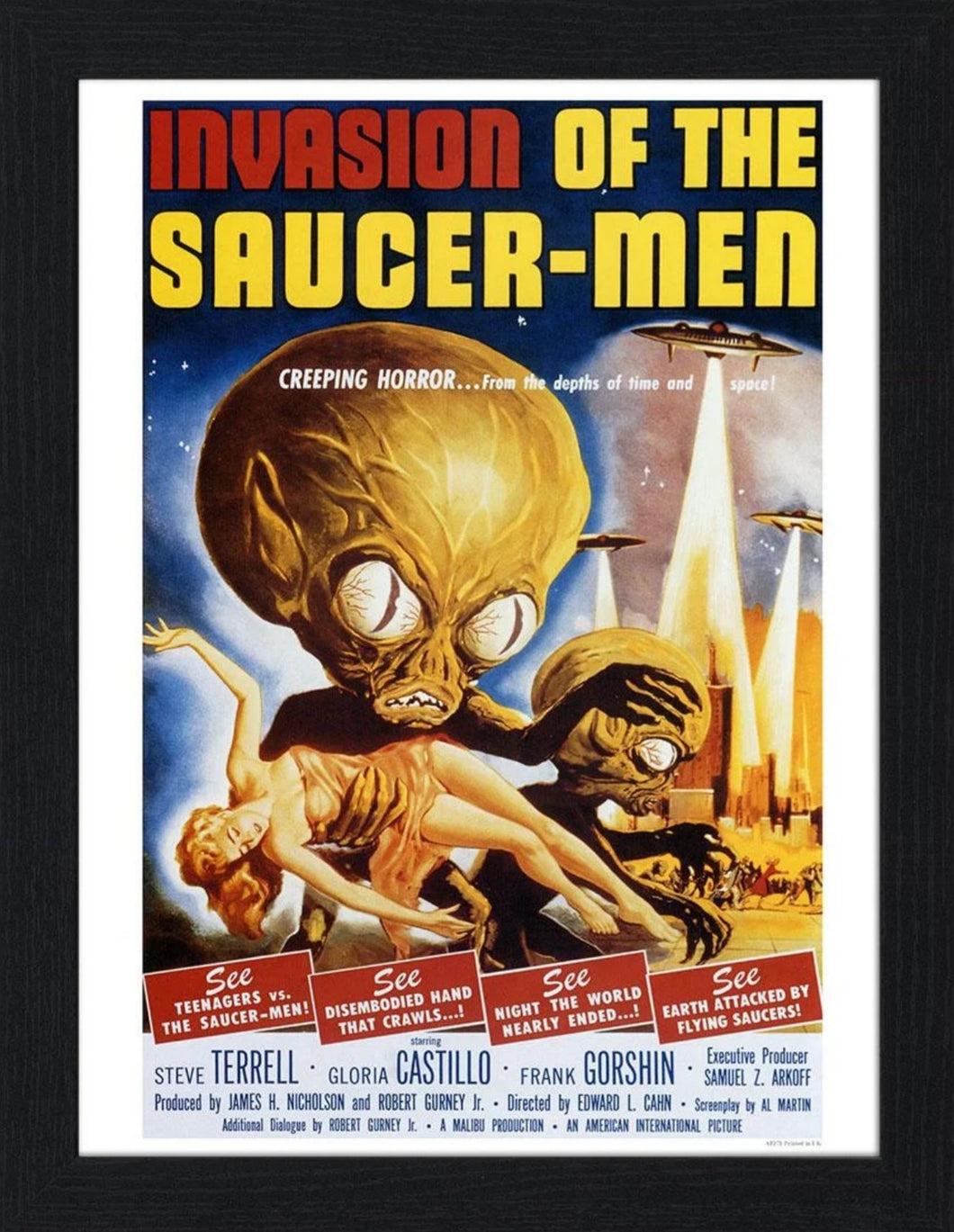 Invasion Of The Saucer Men 30x40 Unframed Art Print