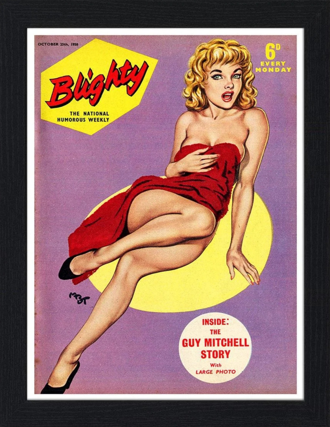 Blighty Pin Up Magazine Cover 30x40 Unframed Art Print