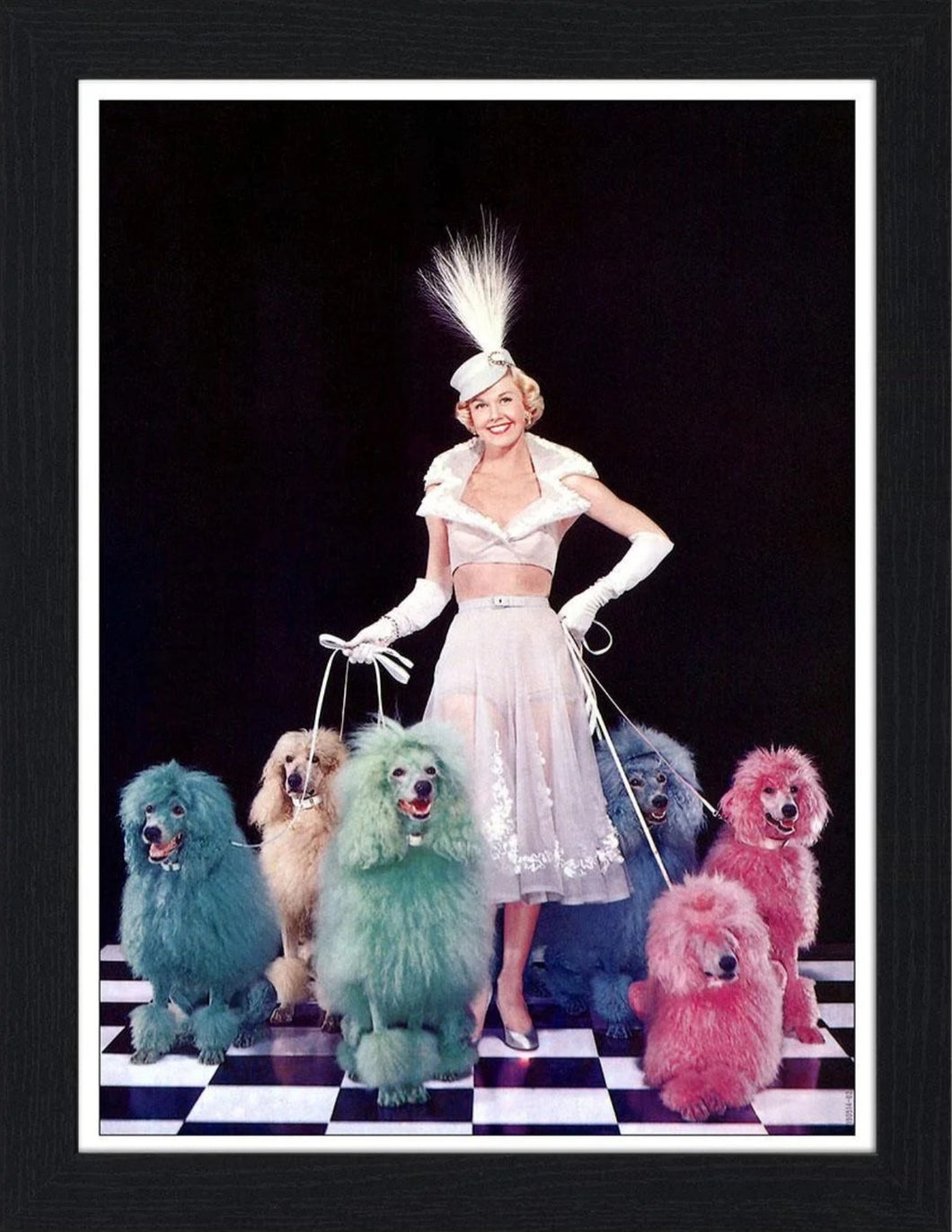 Doris Day With Poodles 30x40 Unframed Art Print