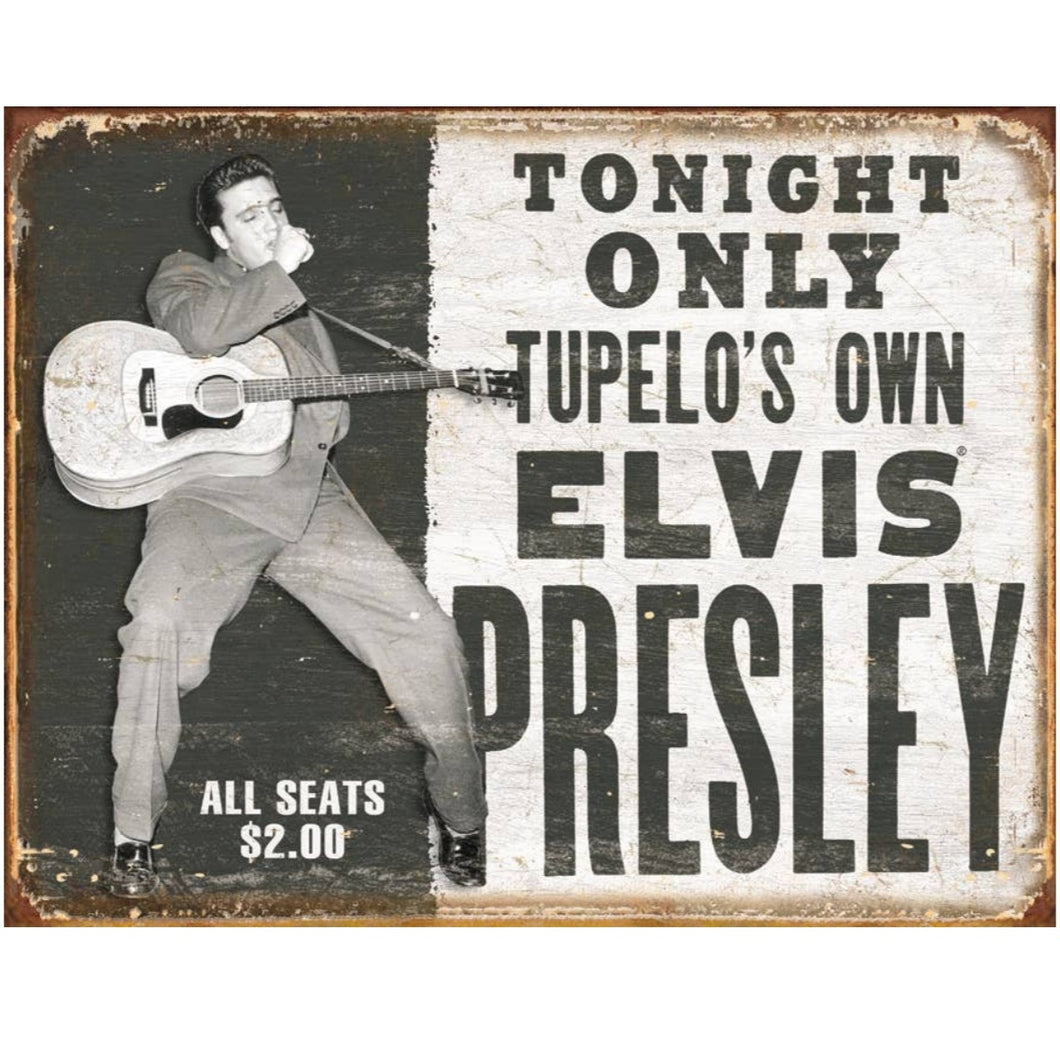 Tupelo's Own Elvis Presley Large Metal Sign