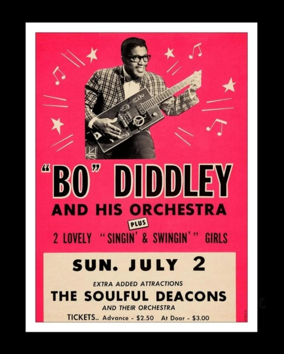 Bo Diddley Concert Poster 30x40 Unframed Art Print