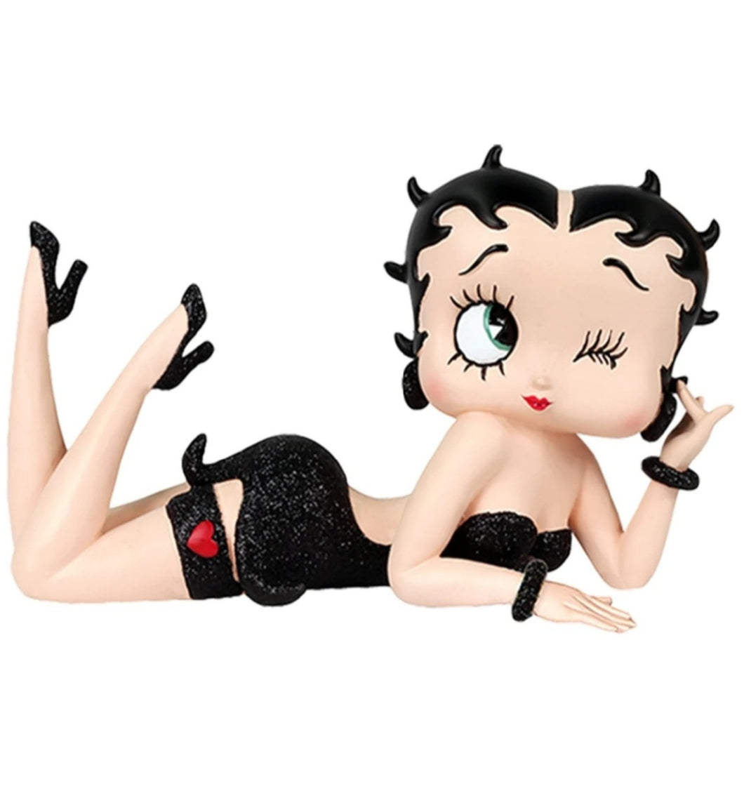 Betty Boop Lying Down Black Dress