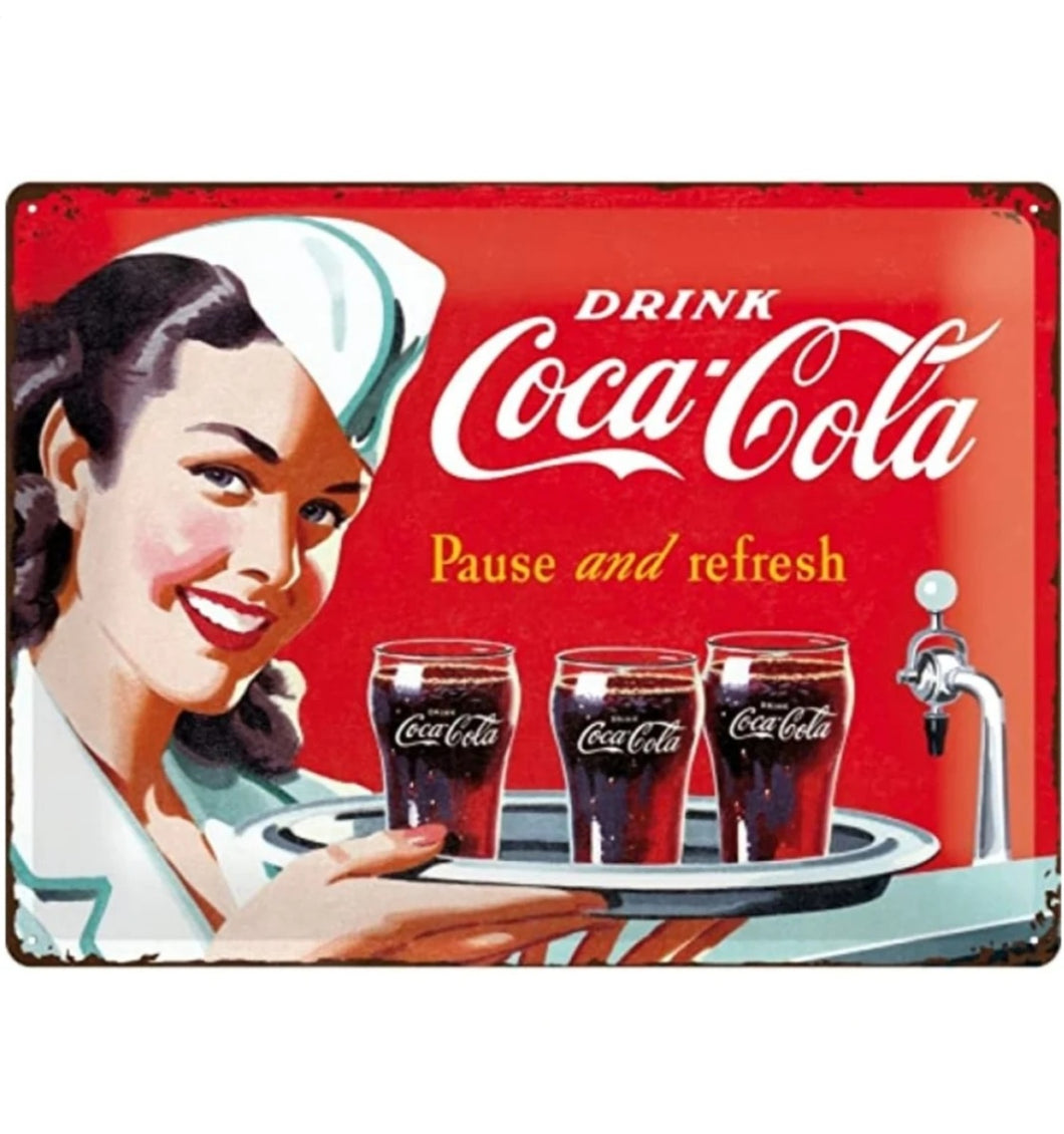 Coca Cola Large Metal Sign