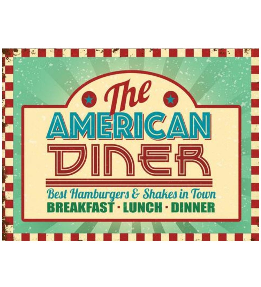 American Diner Large Metal