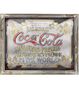 Vintage Coca Cola Framed Advertising Sign