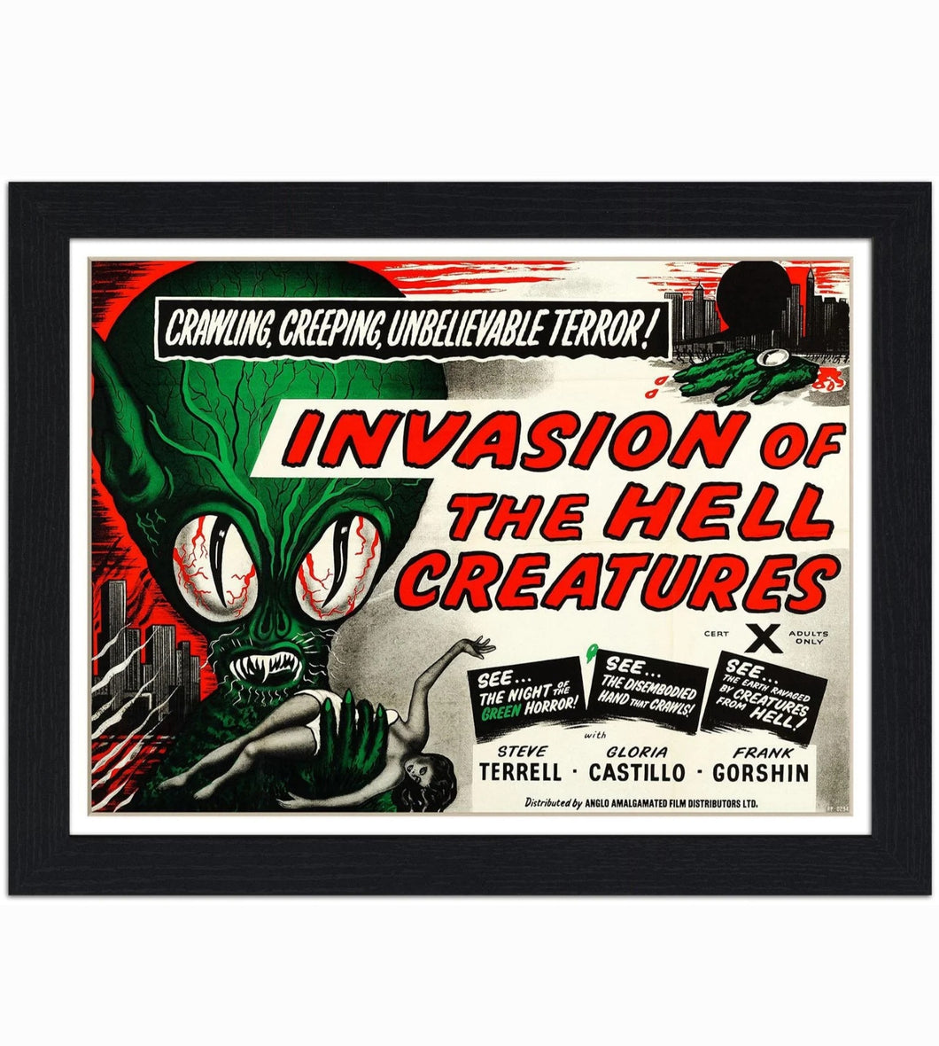 Invasion Of The Hell Creatures 30x40 Unframed Art Print