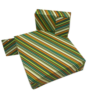 Retro Stripes Gift Wrapping Paper & Tag