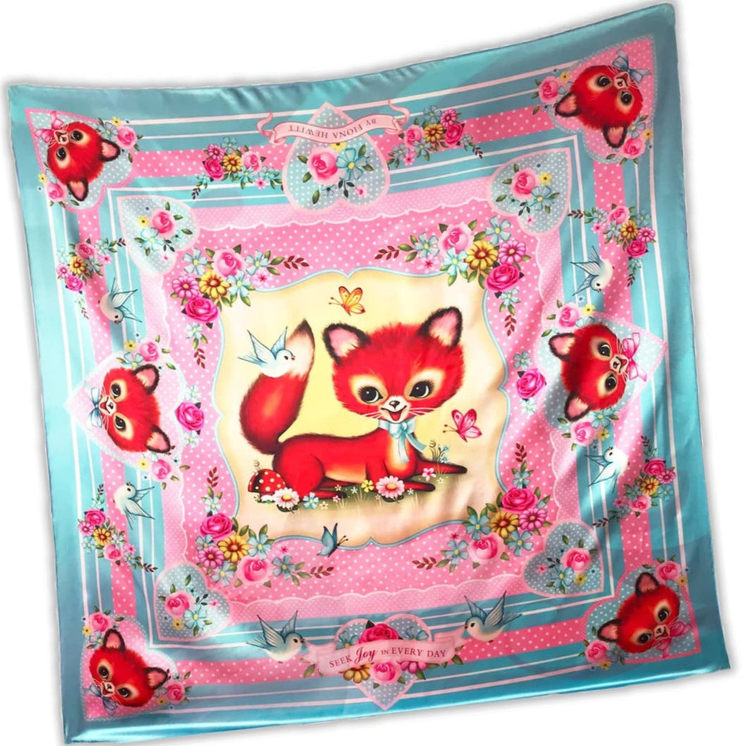 Sugarland Baby Fox Cute Kitsch Print Scarf