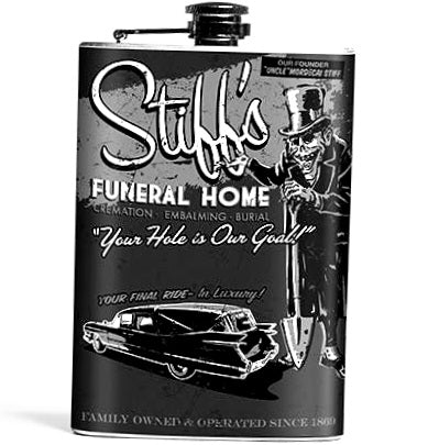 Stiff's Funeral Home Hip Flask