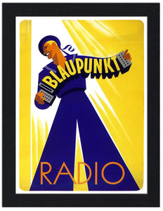 Blaupunkt Radio Art Deco 30x40 Unframed Art Print