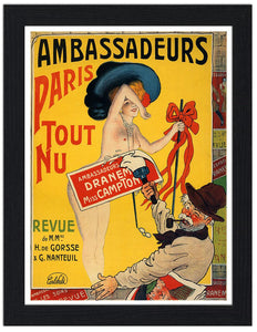 Ambassadeurs Paris Cabaret Poster 30x40 Unframed Art Print