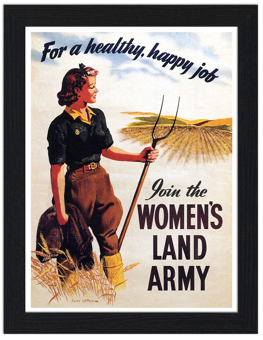 Women's Land Army 30x40 Unframed Art Print