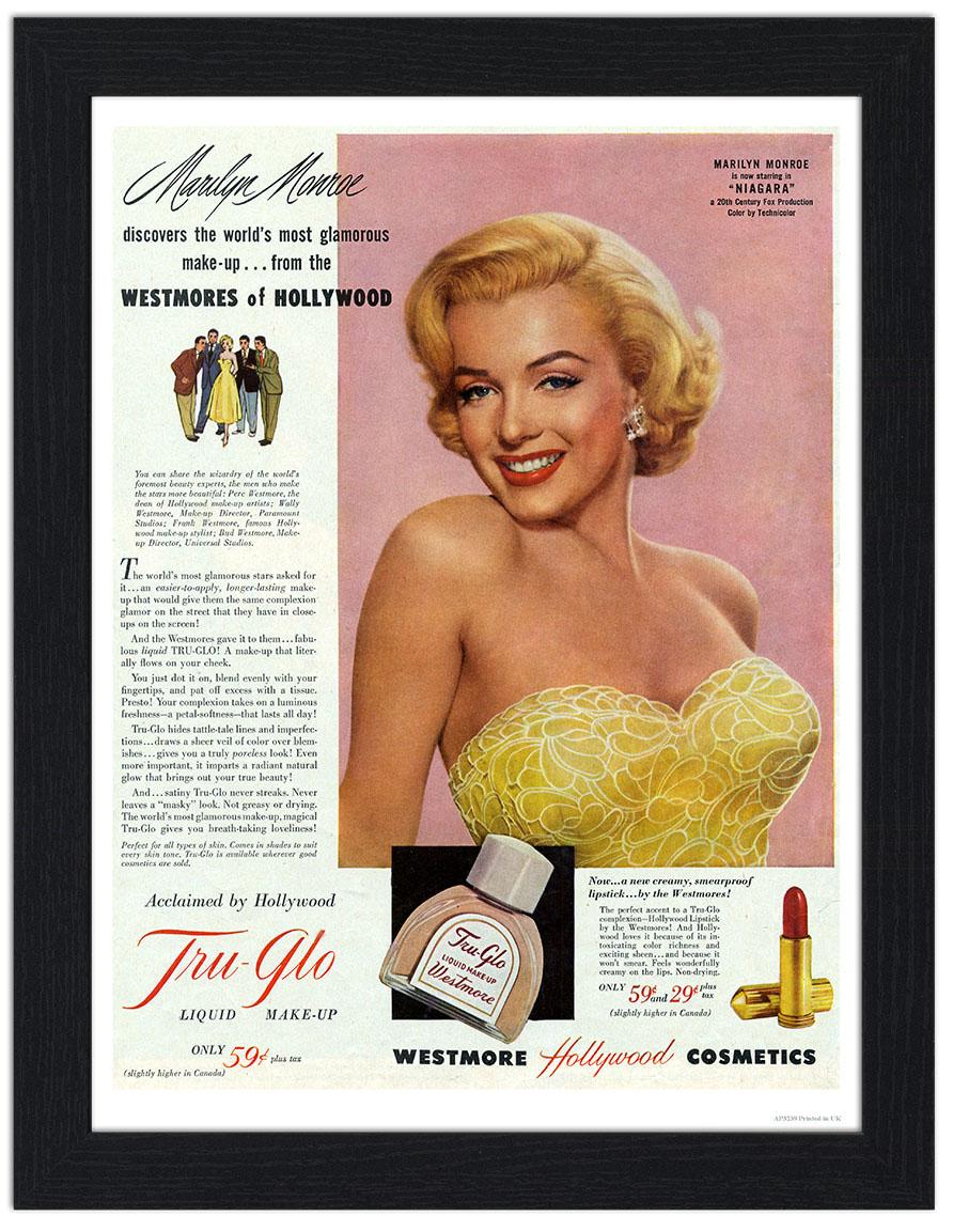 Marilyn Monroe Tru Glo Ad 30x40 Unframed Art Print